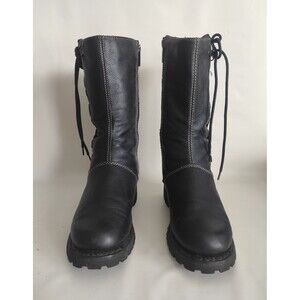 Harley Davidson Women’s Melia Black Leather Motorcycle Boots D85054 US 8M EUR 39